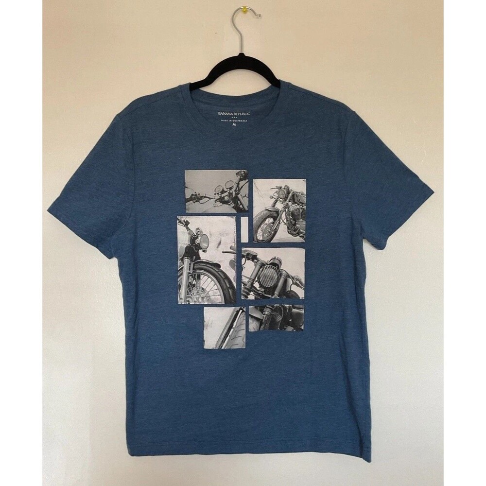 BANANA REPUBLIC - Graphic T- Shirt Motorcycle - Size M